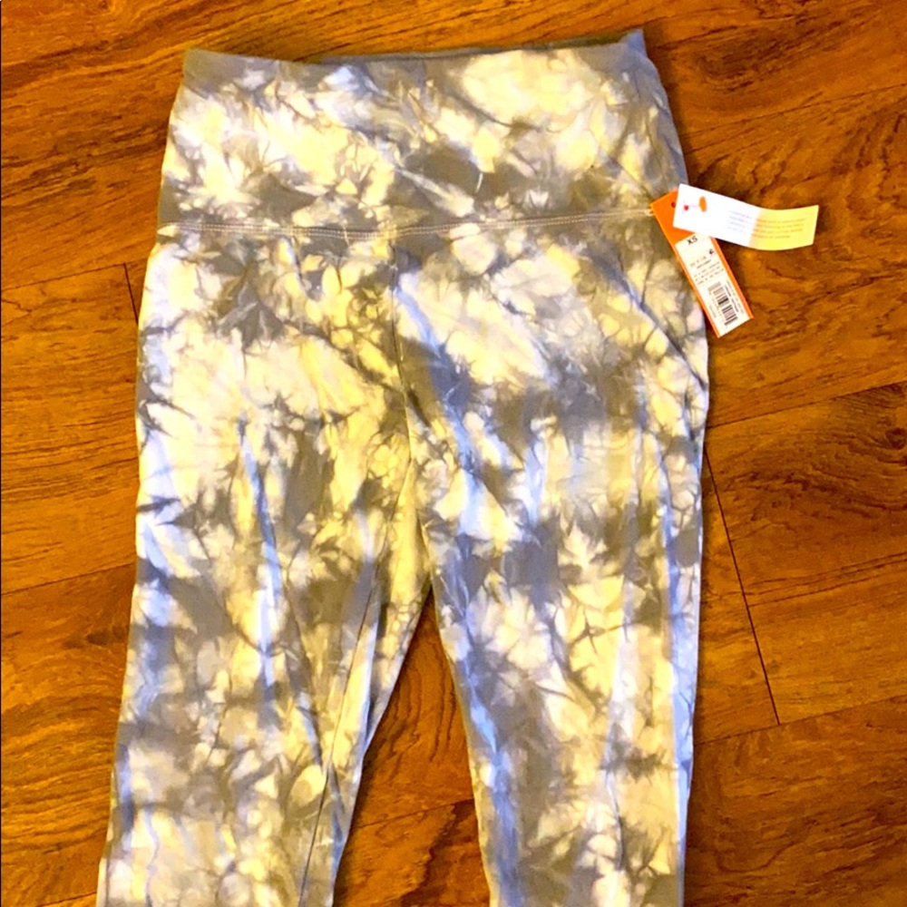 Grey tie dye never worn high waisted leggings
